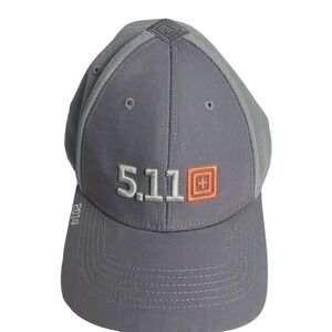 5.11 Tactical Hat Gray Fitted Cap Embroidered Logo Adjustable‎ Outdoor